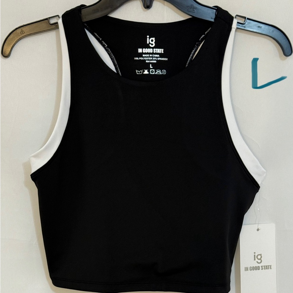 Black and White Sports Bra